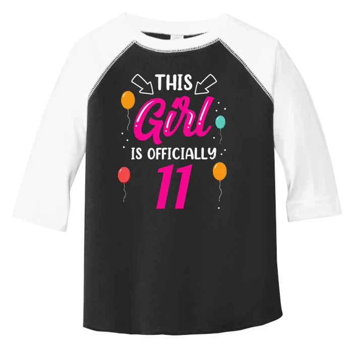 This Girl Is 11 Years Old Age Girls Birthday Toddler Fine Jersey T-Shirt