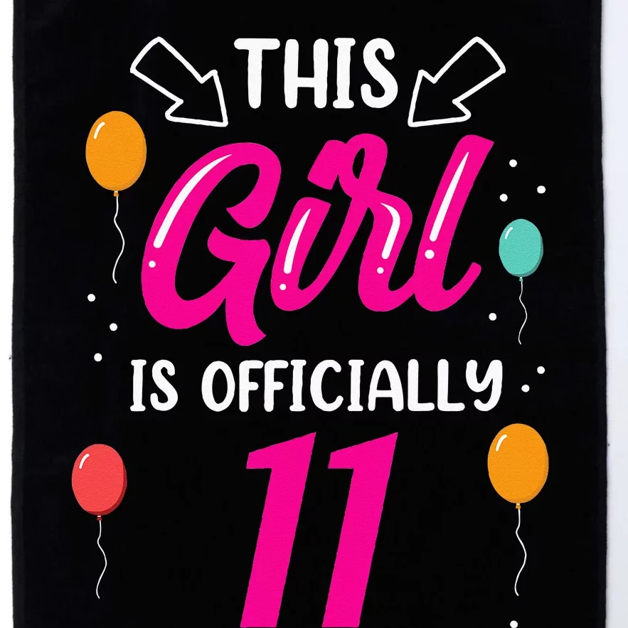 This Girl Is 11 Years Old Age Girls Birthday Platinum Collection Golf Towel