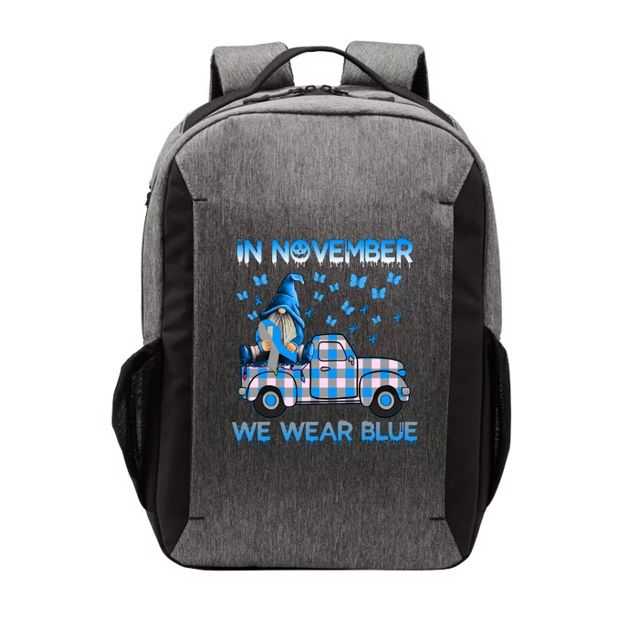 Truck Gnomes In November We Wear Blue Diabetes Awareness Meaningful Gift Vector Backpack