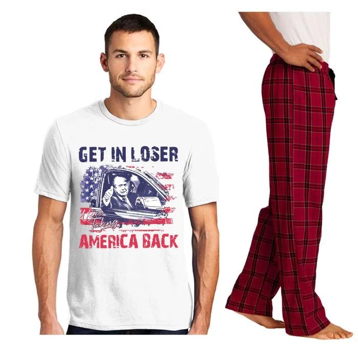 Trump Get In Loser Were Taking America Back Pajama Set