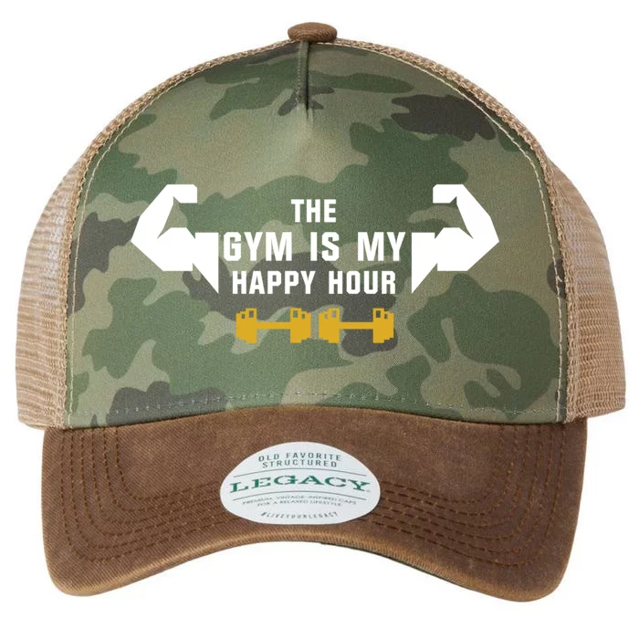 The Gym Is My Happy Hour Workout Motivation And Meaningful Gift Legacy Tie Dye Trucker Hat