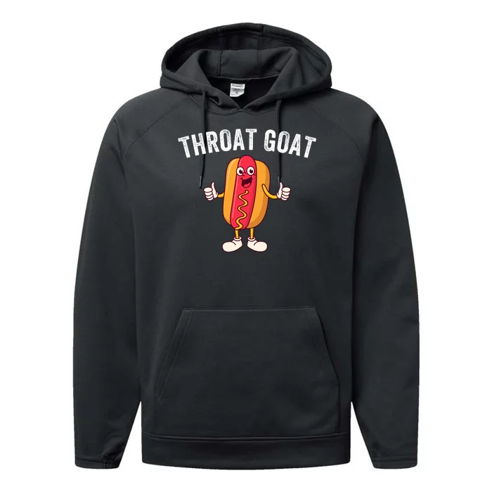 Throat Goat Inappropriate Comment Funny Gag Gift White Elephant Prank Gift Performance Fleece Hoodie