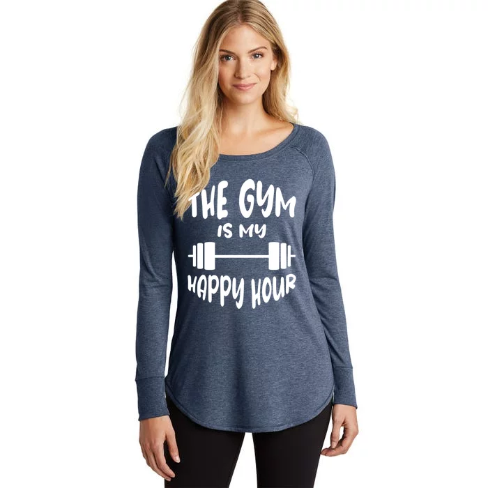 The Gym Is My Happy Hour Gift Women's Perfect Tri Tunic Long Sleeve Shirt