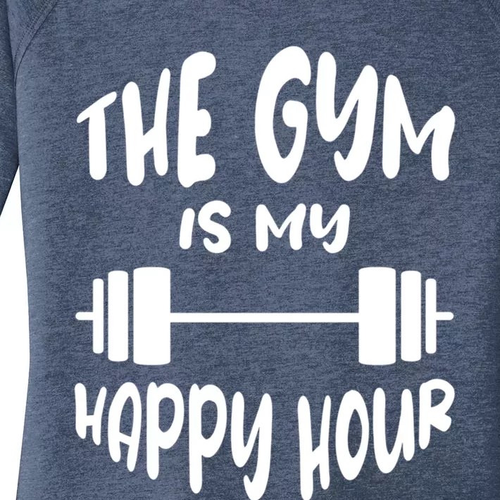 The Gym Is My Happy Hour Gift Women's Perfect Tri Tunic Long Sleeve Shirt