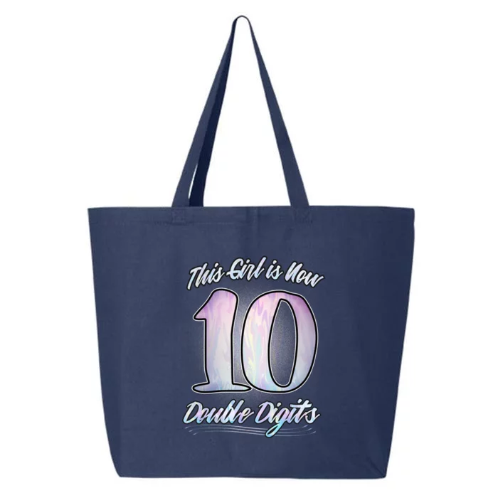 This Girl Is Now 10 Double Digits Birthday Gift 25L Jumbo Tote