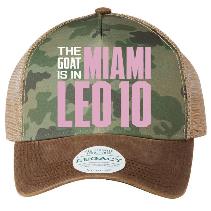 The GOAT Is In Miami Leo 10 Legacy Tie Dye Trucker Hat