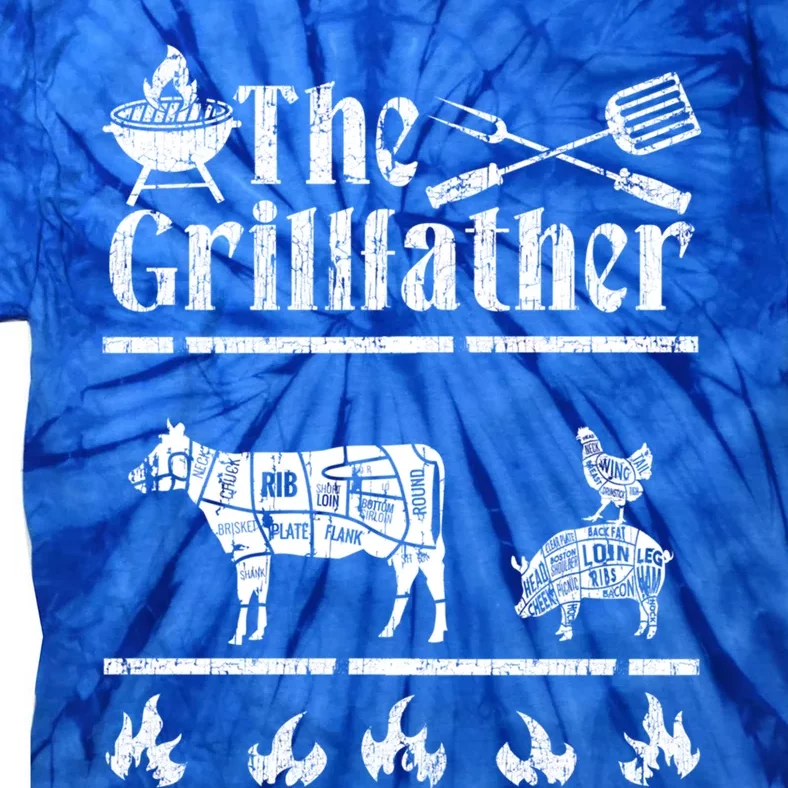 The Grillfather Id Smoke That Bbq Funny Gift Tie-Dye T-Shirt