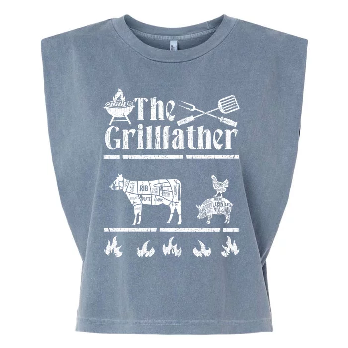 The Grillfather Id Smoke That Bbq Funny Gift Garment-Dyed Women's Muscle Tee