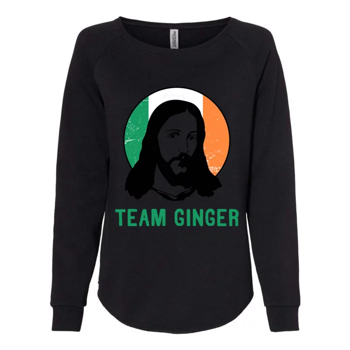 Team Ginger Ireland Flag Jesus St Patricks Day Gift Womens California Wash Sweatshirt