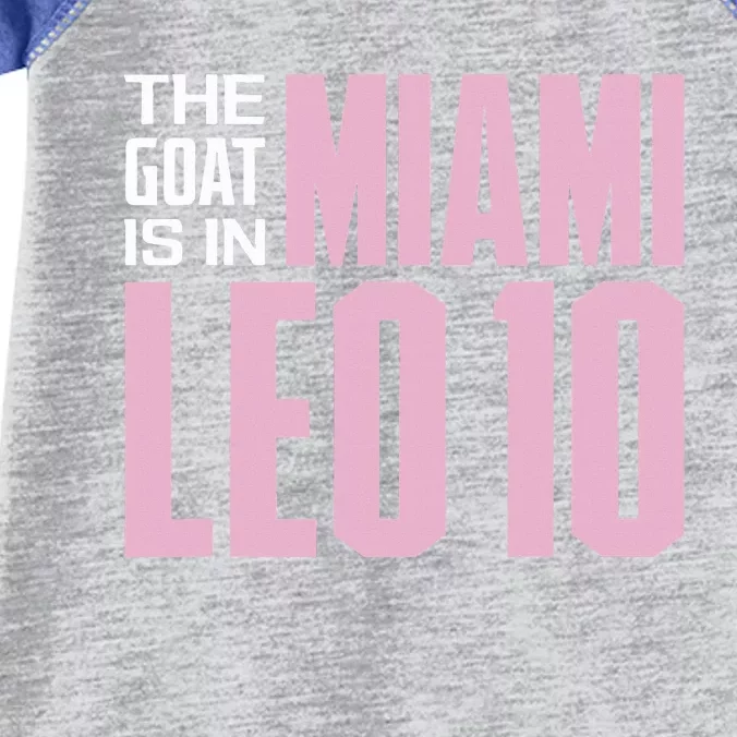 The GOAT Is In Miami Leo 10 Infant Baby Jersey Bodysuit