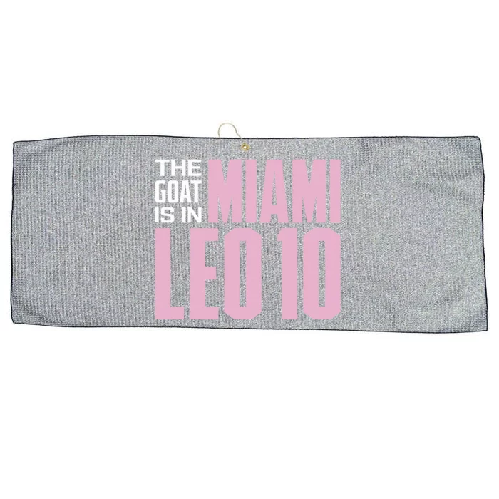 The GOAT Is In Miami Leo 10 Large Microfiber Waffle Golf Towel