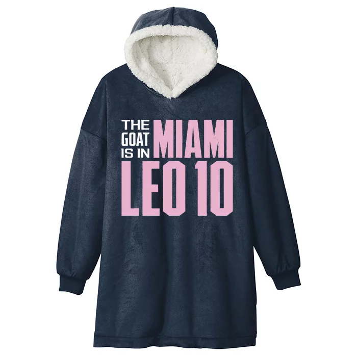 The GOAT Is In Miami Leo 10 Hooded Wearable Blanket