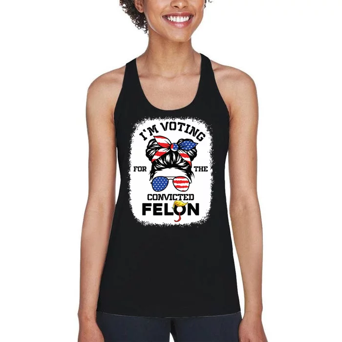 Trump Girl Im Voting Convicted Felon 2024 Vote Trump Women's Racerback Tank