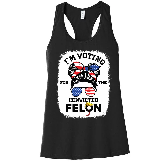 Trump Girl Im Voting Convicted Felon 2024 Vote Trump Women's Racerback Tank