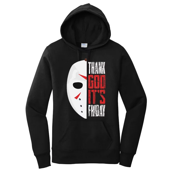 Thank God Its Friday Halloween Horror Scary Movies Women's Pullover Hoodie