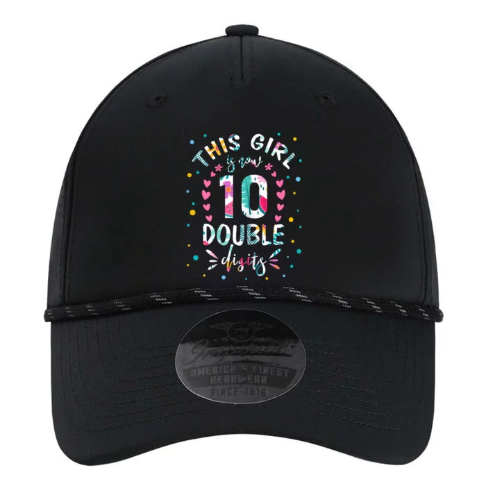 This Girl Is Now 10 Double Digits Shirt 10th birthday Gift Performance The Dyno Cap