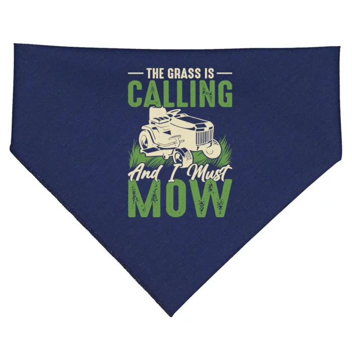 The Grass Is Calling And I Must Mow USA-Made Doggie Bandana