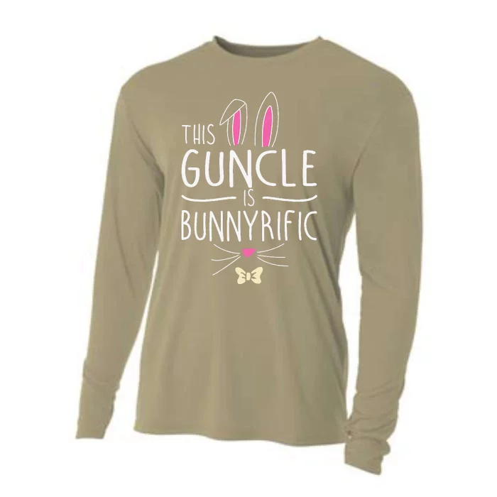 This Guncle Is Bunnyrific Easter Bunny Ears Cooling Performance Long Sleeve Crew