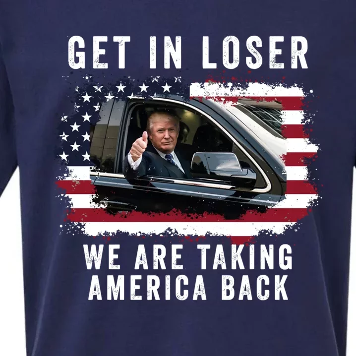 Trump Get In Loser WeRe Taking America Back Trump Merica Gift Sueded Cloud Jersey T-Shirt