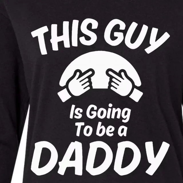 This Guy Is Going To Be A Daddy Womens Cotton Relaxed Long Sleeve T-Shirt