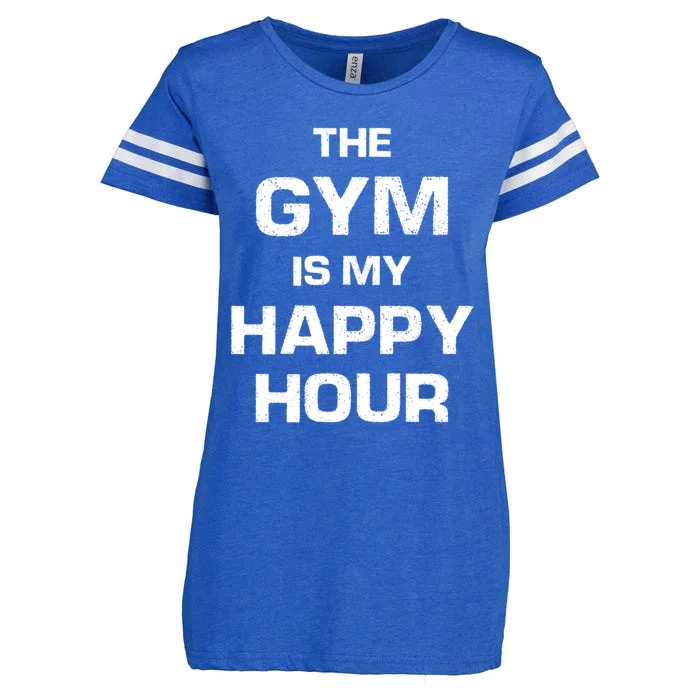 The Gym Is My Happy Hour Gift Cute Gift Enza Ladies Jersey Football T-Shirt