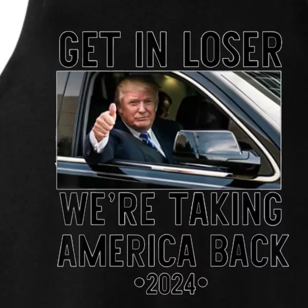 Trump Get In Loser WeRe Taking America Back 2024 Ladies Tri-Blend Wicking Tank