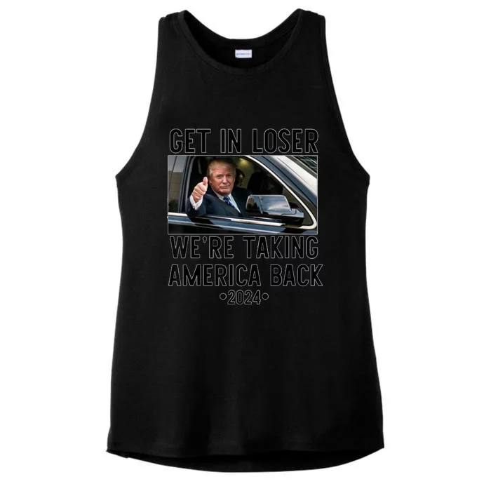 Trump Get In Loser WeRe Taking America Back 2024 Ladies Tri-Blend Wicking Tank