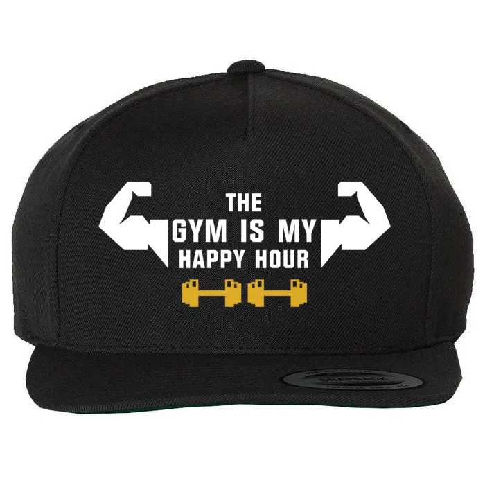 The Gym Is My Happy Hour Workout Motivation And Gift Wool Snapback Cap