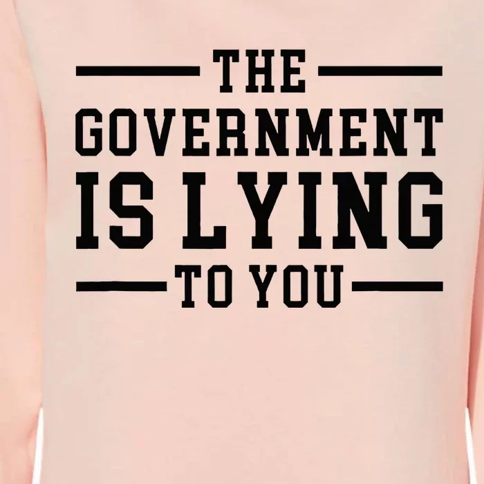 The Governt Is Lying To You  Funny Sarcastic Jokes Womens California Wash Sweatshirt