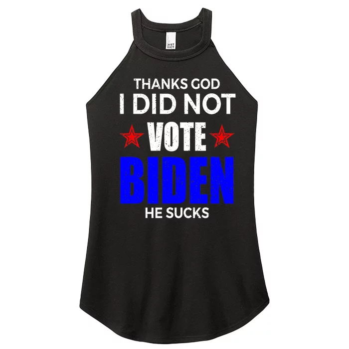 Thanks God I Did Not Vote Biden He Sucks Impeach 46 Women’s Perfect Tri Rocker Tank