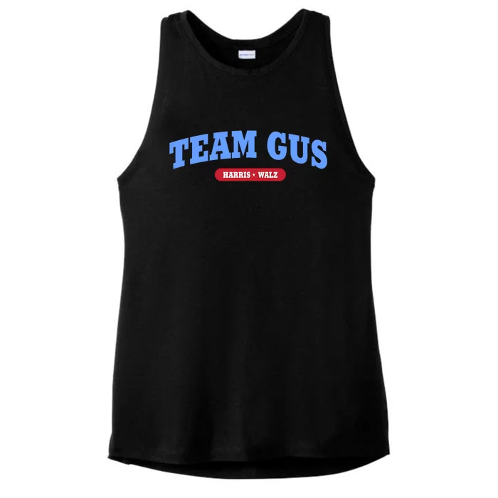 Team Gus IM Voting For Gus Walz Dad Ladies Tri-Blend Wicking Tank