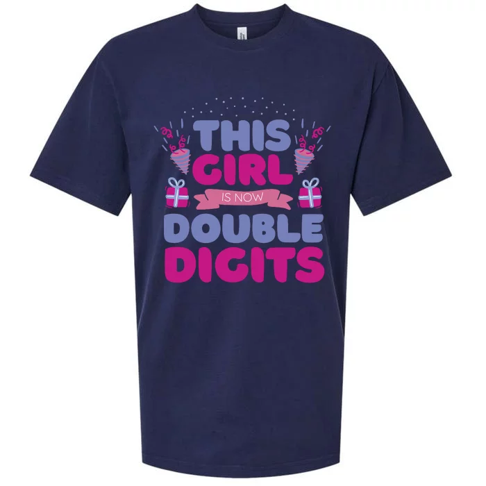 This Girl Is Now Double Digits 10th Birthday Gift Sueded Cloud Jersey T-Shirt