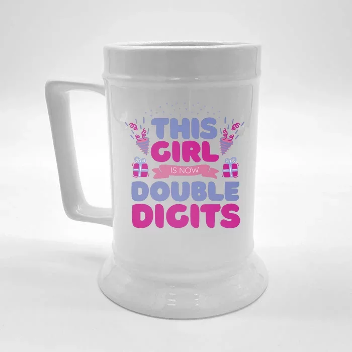 This Girl Is Now Double Digits 10th Birthday Gift Front & Back Beer Stein