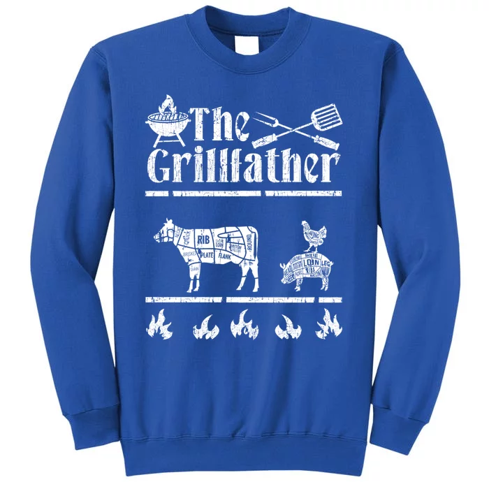 The Grillfather Id Smoke That Bbq Funny Funny Gift Tall Sweatshirt