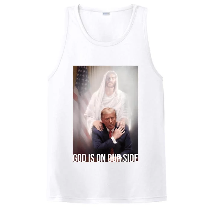 Trump God Is On Our Side Jesus Performance Tank