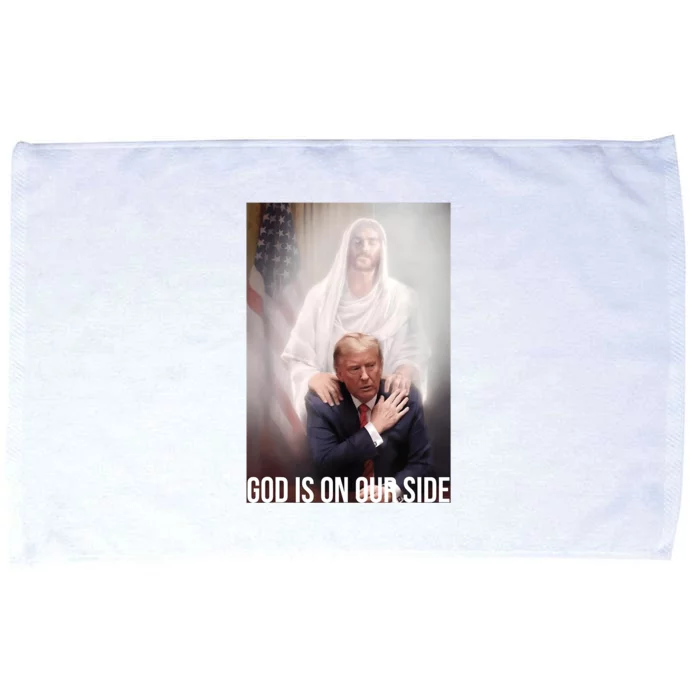 Trump God Is On Our Side Jesus Microfiber Hand Towel