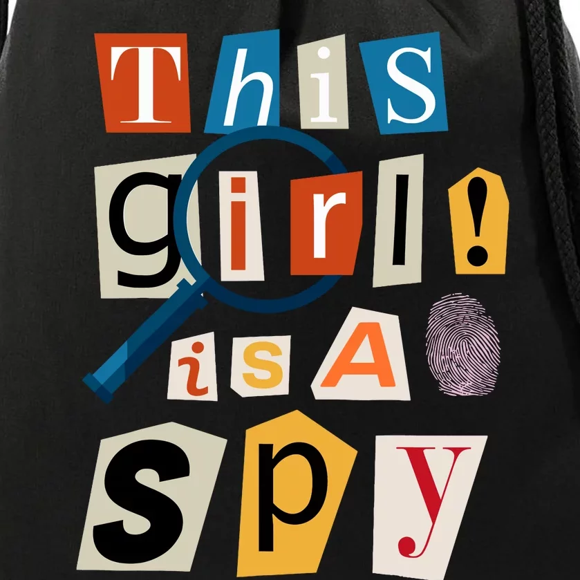 This Girl Is A Spy Funny Detective Costume Secret Agent Drawstring Bag