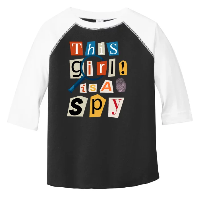 This Girl Is A Spy Funny Detective Costume Secret Agent Toddler Fine Jersey T-Shirt