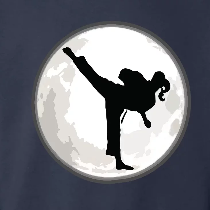 Taekwondo Girl In The Moon Tee Toddler Hoodie