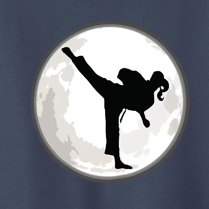 Taekwondo Girl In The Moon Tee Toddler T-Shirt