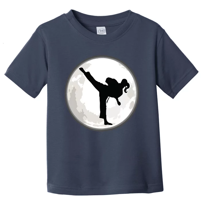 Taekwondo Girl In The Moon Tee Toddler T-Shirt