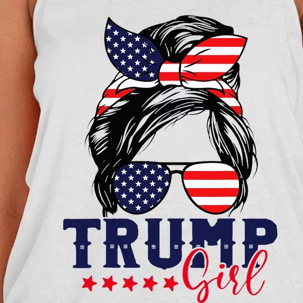 Trump Girl IM Voting Convicted Felon 2024 Vote Trump 45 47 Women's Knotted Racerback Tank