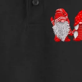 Three Gnomes In Red Costume Christmas Hanging With Gnomes TShirt Dry Zone Grid Performance Polo