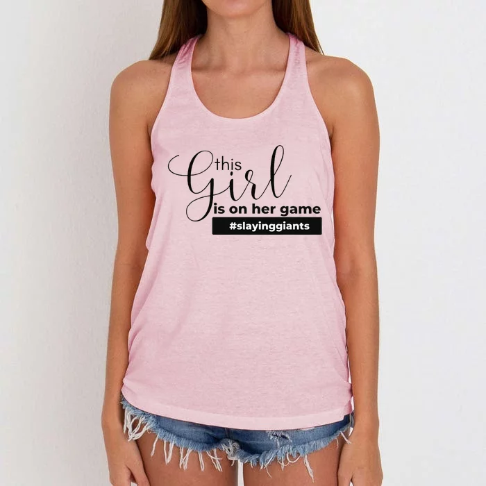 This Girl Is On Her Game Women's Knotted Racerback Tank