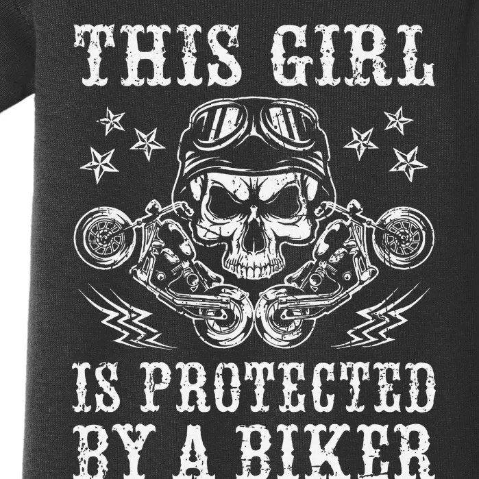 This Girl Is Protected By A Biker Baby Bodysuit