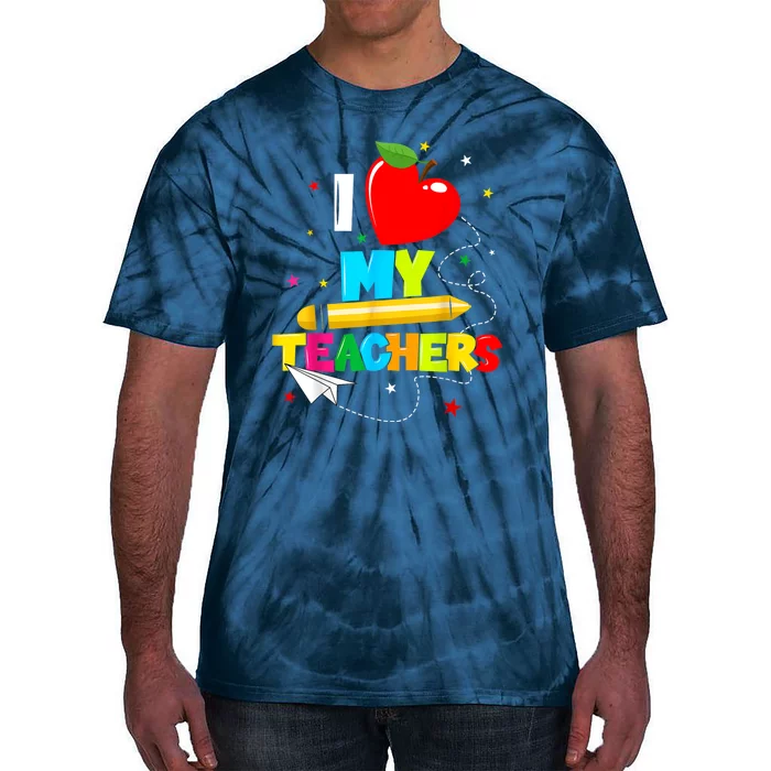 Teens Graduation I Heart My Teachers I Love My Teachers Tie-Dye T-Shirt