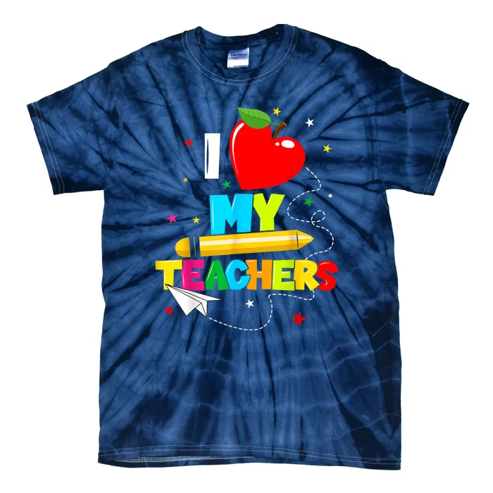 Teens Graduation I Heart My Teachers I Love My Teachers Tie-Dye T-Shirt