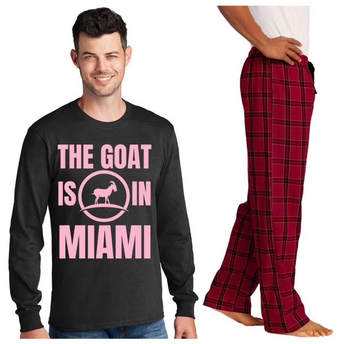 The Goat Is In Miami Funny Long Sleeve Pajama Set