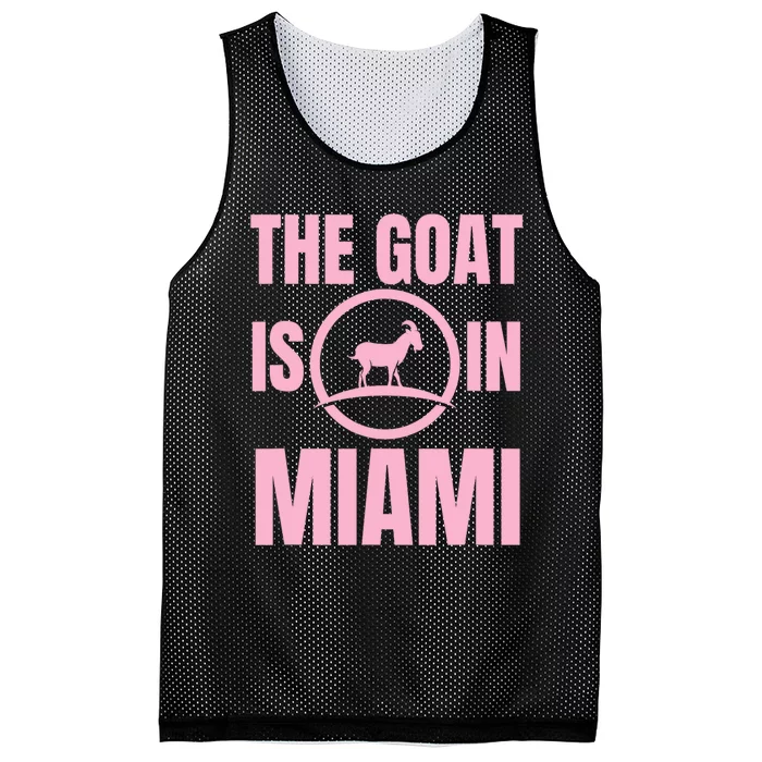 The Goat Is In Miami Funny Mesh Reversible Basketball Jersey Tank