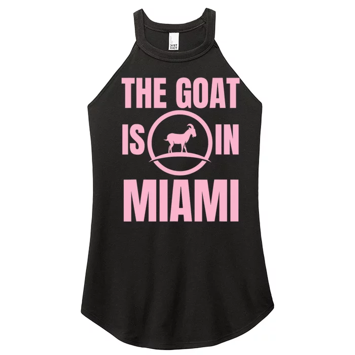 The Goat Is In Miami Funny Women’s Perfect Tri Rocker Tank